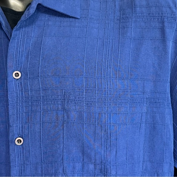 Tommy Bahama Indigo Short Sleeve button down Shirt 100% Silk XL - Picture 8 of 10